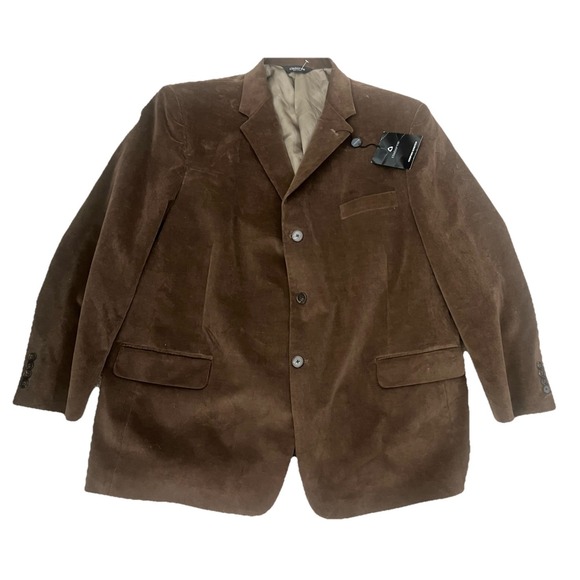 Claiborne Other - New Claiborne Chocolate Brown Corduroy Blazer Mens 50R Jacket‎ Sport Coat
